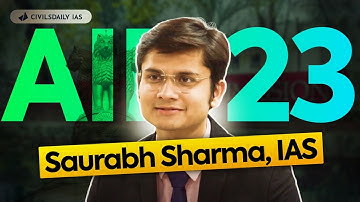 SAURABH SHARMA AIR 23 Mock Interview| UPSC CSE 2023 IAS | Civilsdaily IAS #upsc #iastopper #ias