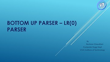 Bottom-up Parser Part 2