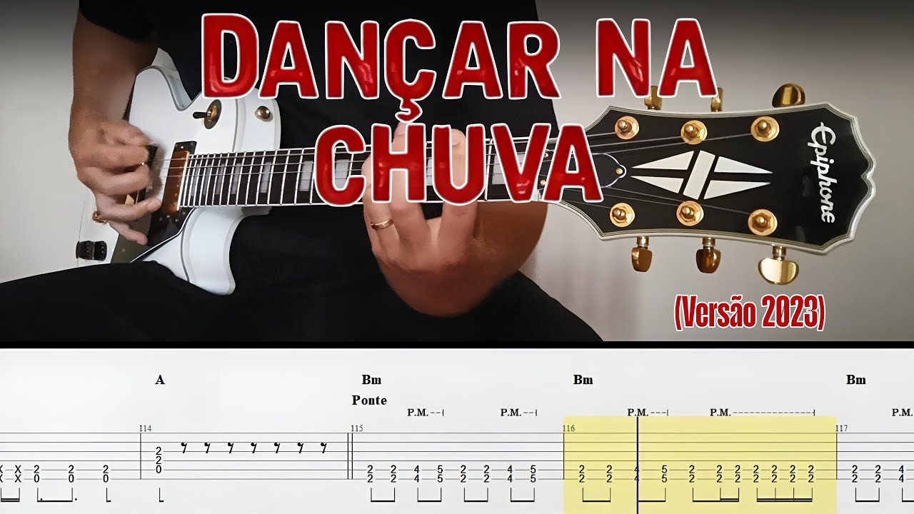 Fernandinho - Dançar na Chuva (Ao Vivo 2023) GUITAR | Tab + Backing ...
