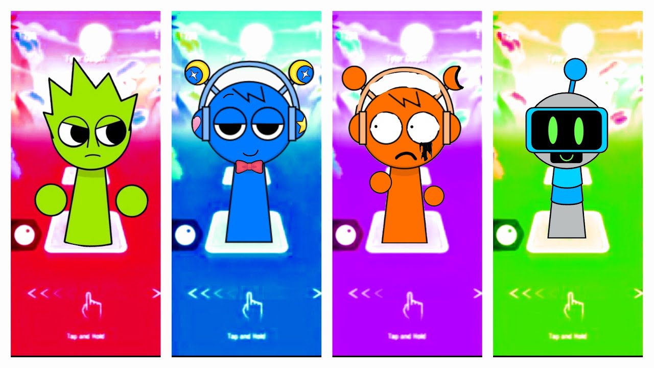 Sprunki green 🆚 sprunki sky blue 🆚sprunki orange 🆚 sprunki blue 💥who is ...