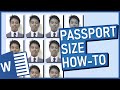 2x2, PASSPORT SIZE picture in a making- MS Word 2013, 2016 (Tagalog)