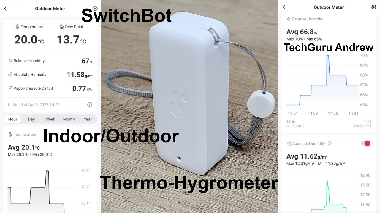 SwitchBot IP65 Thermomètre Hygromètre Intérieur Extérieur - Youdom