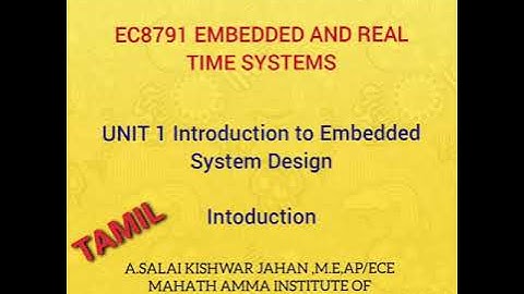 EC8791 EMBEDDED AND REAL TIME SYSTEMS
