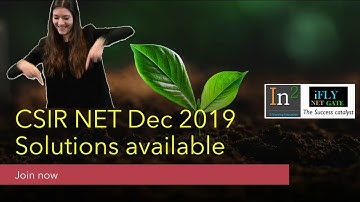 CSIR NET CBT dec 19 exam solutions