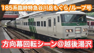 【貴重】185系臨時特急もぐら号幕回し@越後湯沢 2023.6.3