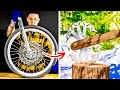 I MADE AXE FROM THE WHEEL || How to Turn Old Trash into New cool Things