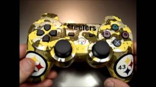 Custom PS3 and XBox controller Hydro dip Black and Yellow
