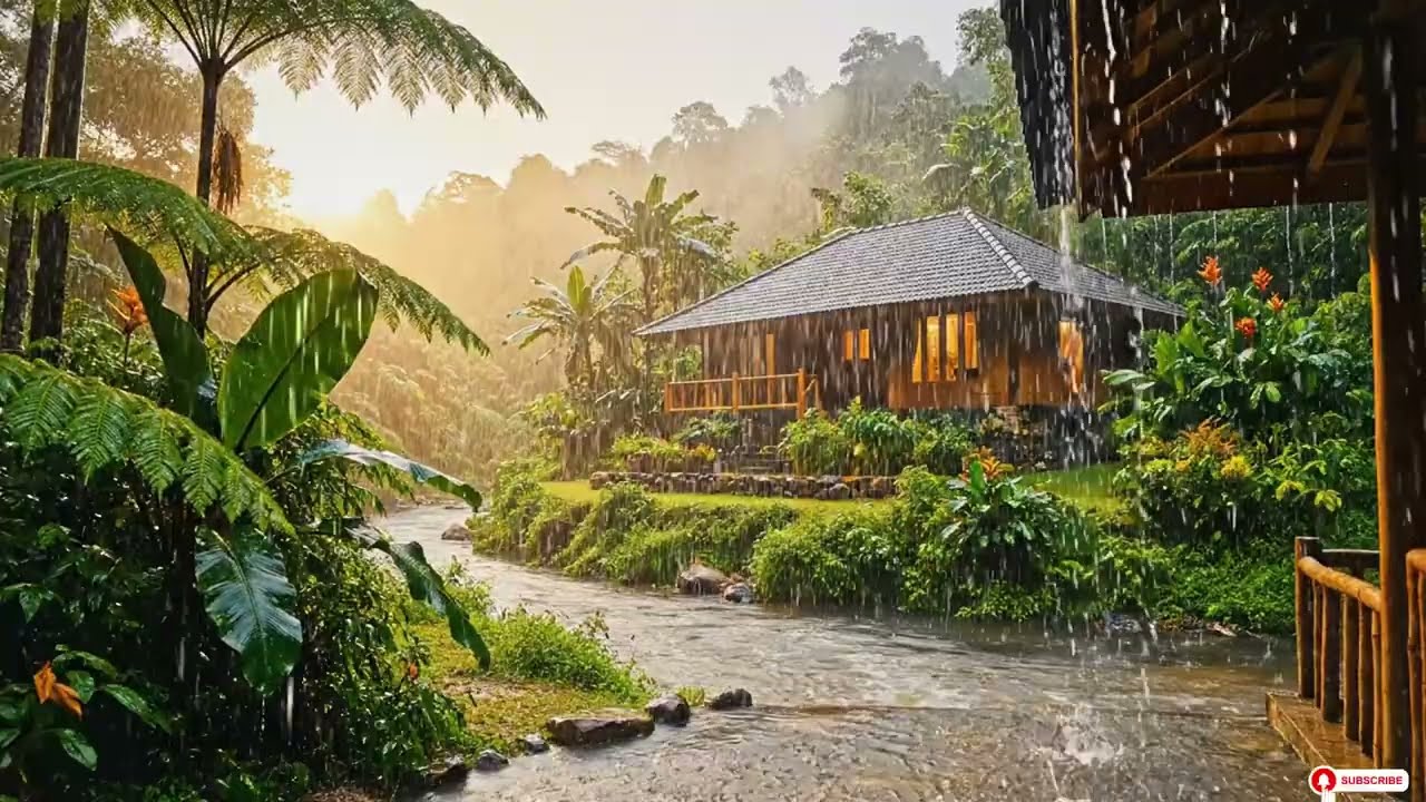 Super Calming Authentic Rain Estate House Wilderness Meditate Healing