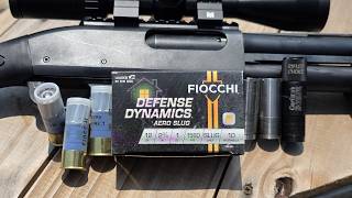 Fiocchi Defense Dynamics 12ga 2-3/4 1oz Slug Accuracy Test W/ Remington 870 & Flush vs Rifled Choke