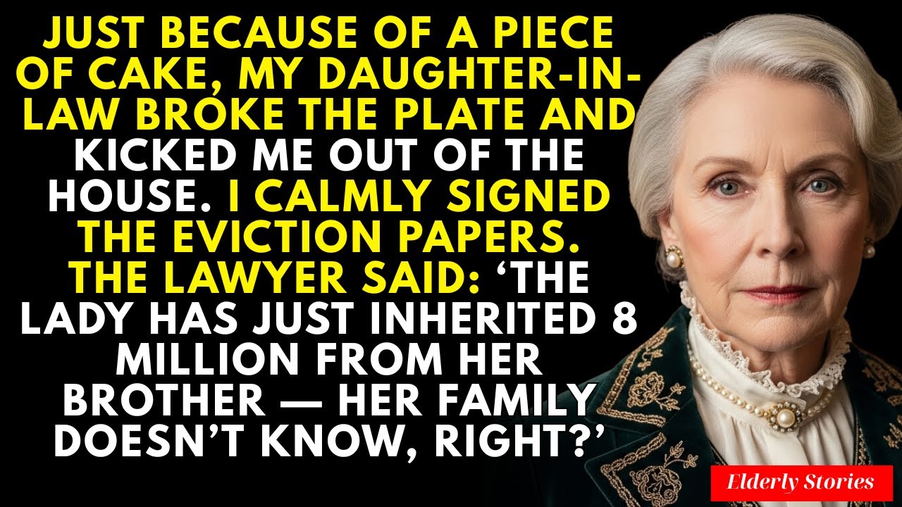Just Because of a Piece of Cake, My Daughter-in-Law Smashed the Plate and Threw Me Out. I Signed…
