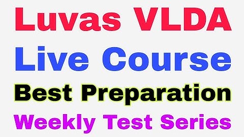 Live VLDA course with test series || VLDA course for preparation
