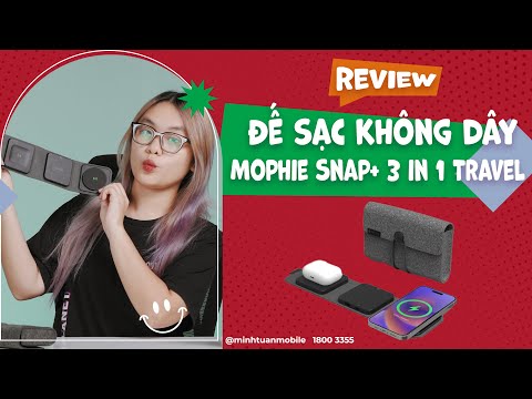 Đế sạc không dây Mophie Snap+ 3 in 1 Travel