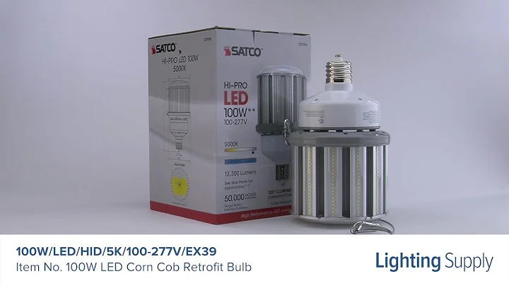 Satco 100W LED Corn Cob Retrofit Bulb (100W/LED/HID/5K/100-277V/EX39)