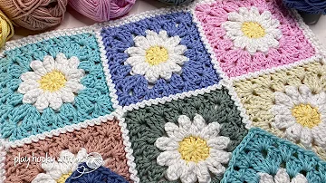 Daisies with a Zig Zag Join and Border 🌸 🧶