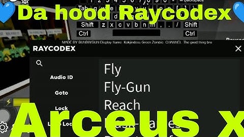 Da hood Raycodex Script | Arceus X | OP