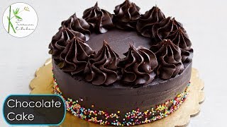 Eggless Chocolate Cake without Oven | Moist & Rich Chocolate Ganache Cake ~ The Terrace Kitchen