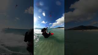 Kitesurfing tack 3rd person view. GoPro Max