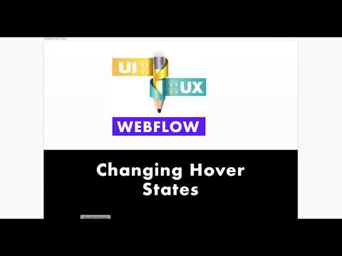 Hover States  UX Webflow UI Ep08