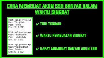 Cara membuat akun ssh banyak dalam waktu singkat