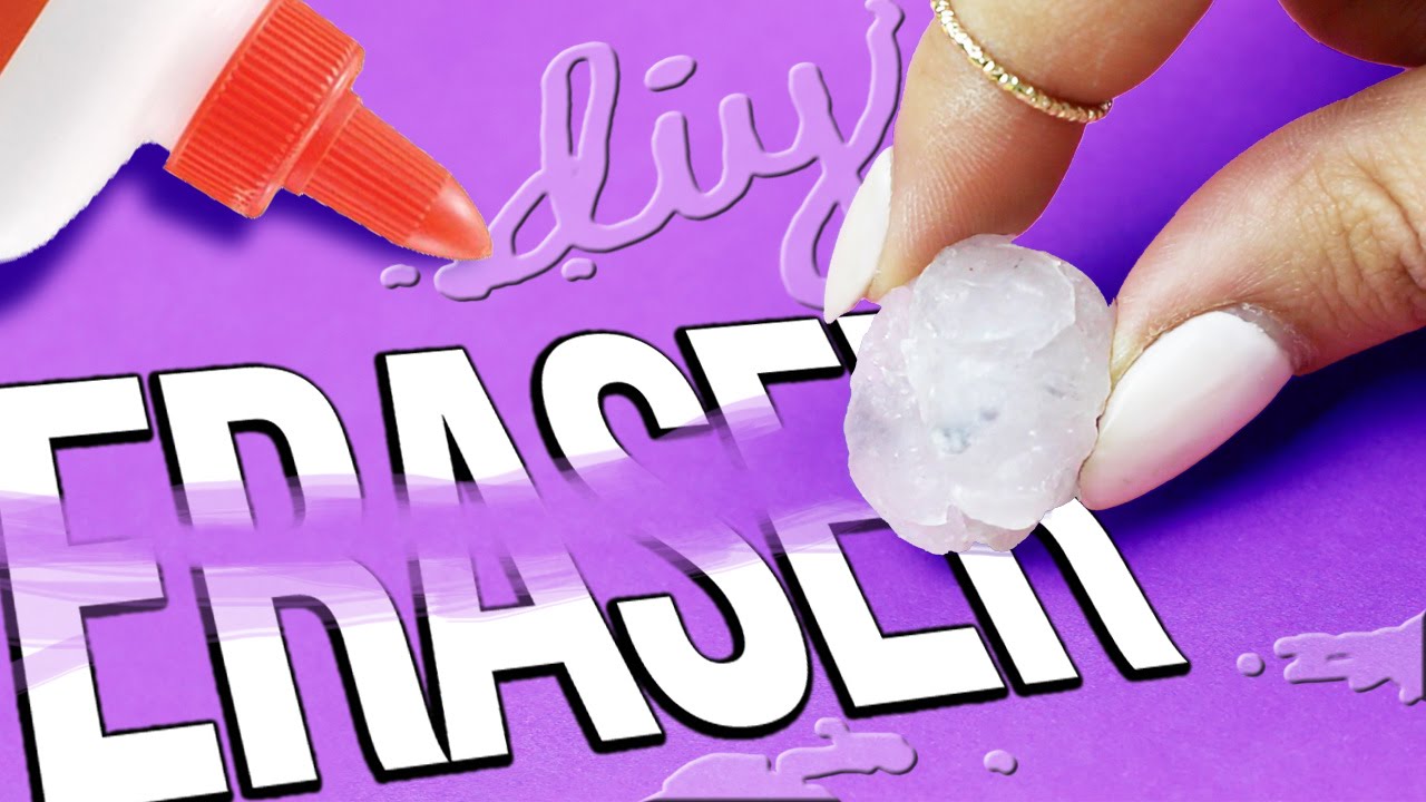 ERASERS MADE OUT OF GLUE?! ♥ Make your own ERASER CLAY ♥ DIY Science Projec...