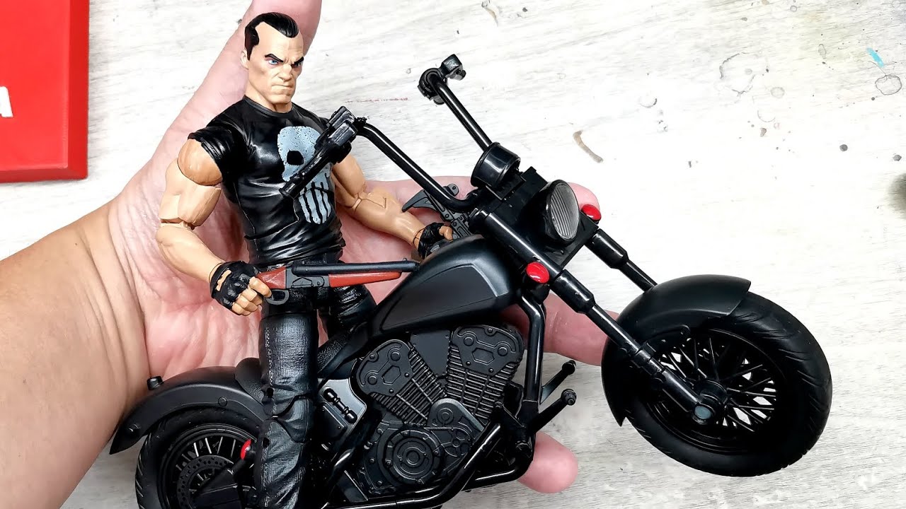 マーベルレジェンド　パニッシャー　バイク Punisher with motorcycle marvel legends unboxing and review