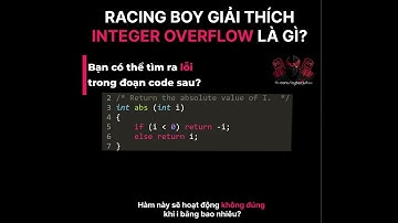 LỖI TRÀN SỐ (INTEGER OVERFLOW) TRONG MÁY TÍNH LÀ GÌ??