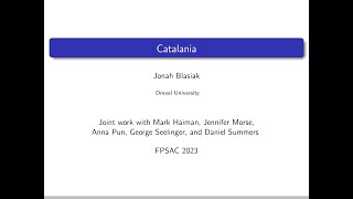 Blasiak: Catalania - FPSAC 2023 Davis