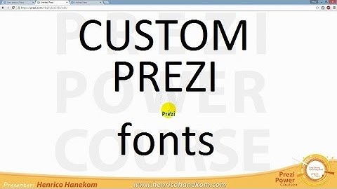 CUSTOM PREZI FONTS | CUSTOM FONTS PREZI