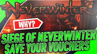 DO NOT DONATE Your VOUCHERS... Yet, For this Reason... In Neverwinter