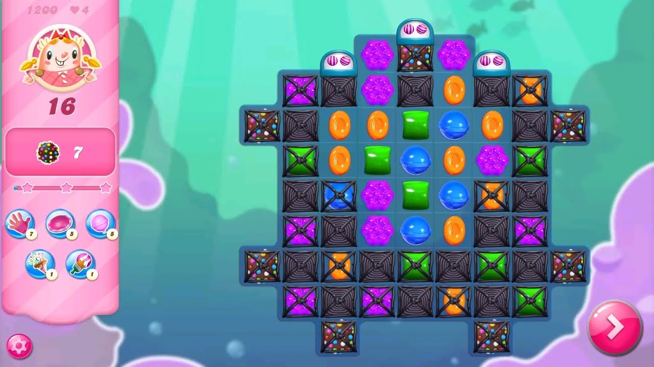 Level 1200 Candy Crush Saga LEVEL 1200 NO BOOSTERS (new version)π - YouTube