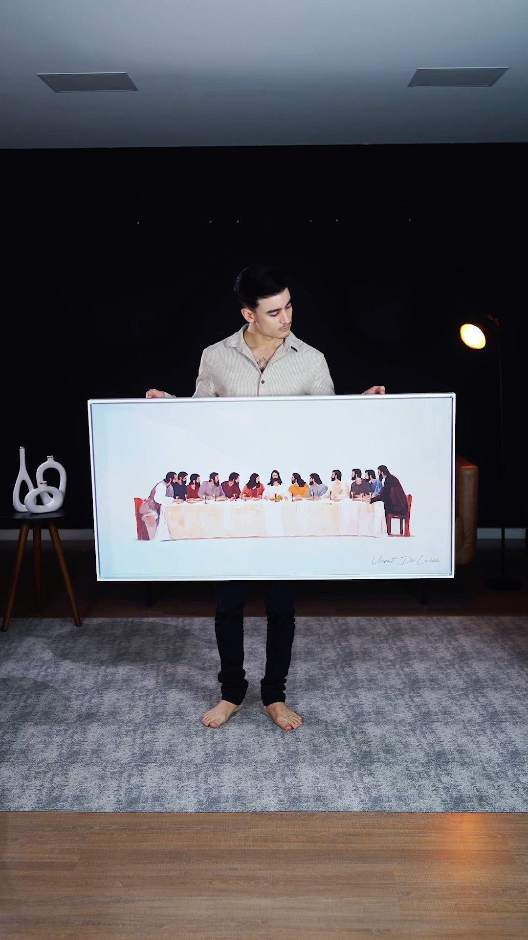 Vídeo de Quadro Santa Ceia - Coleção Minimalista