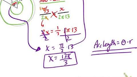 exact arc length and sector area, radians