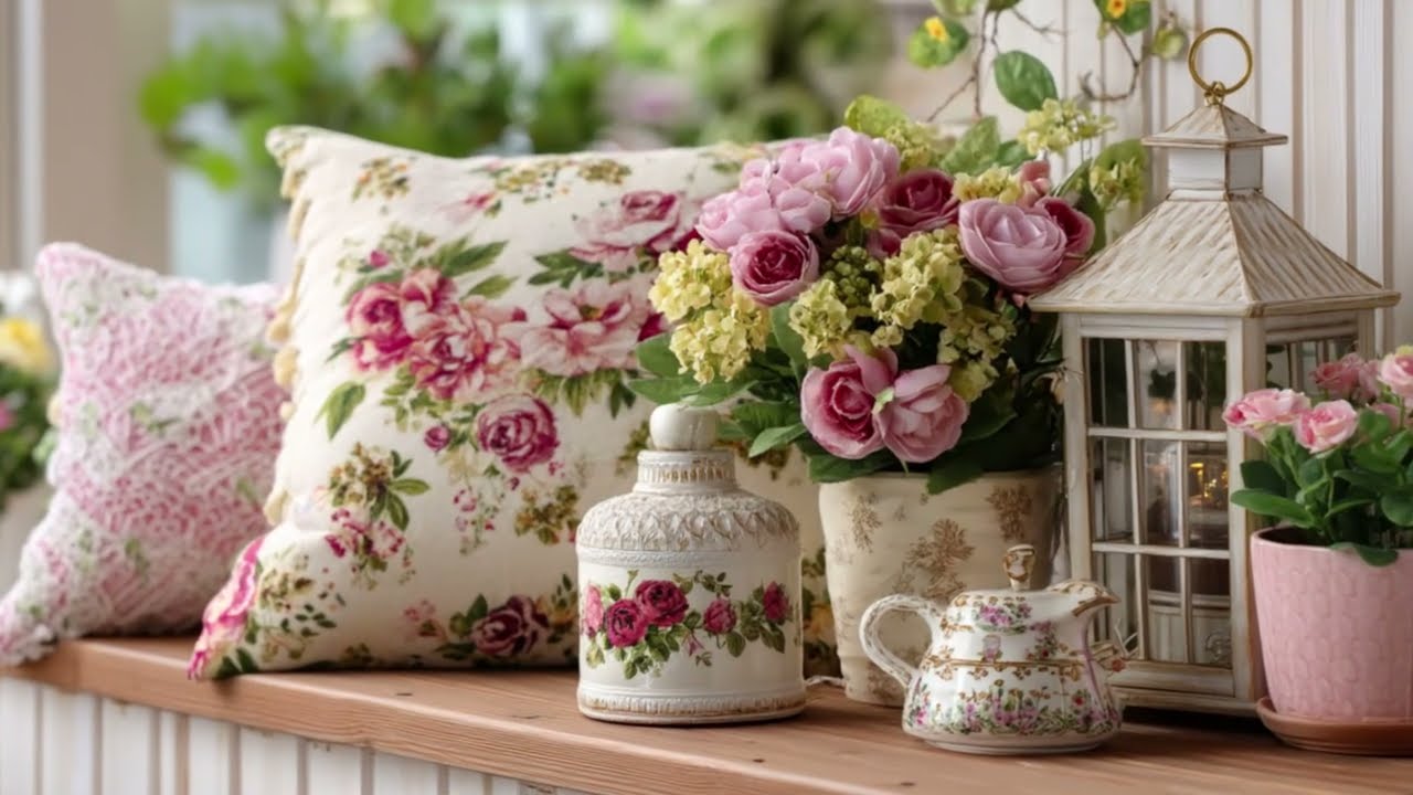 DIY Rustic Farmhouse Spring Decor ~ Elegant Country Cottage Ideas