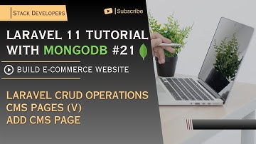 Laravel 11 Tutorial with MongoDB #21 | Laravel 11 Crud | CMS Pages (V) | Add CMS Page Functionality