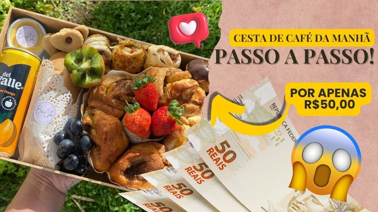 COMO MONTAR UMA CESTA DE CAFÉ DA MANHÃ FÁCIL E  BARATA + dicas extras de CÁRDAPIOS!