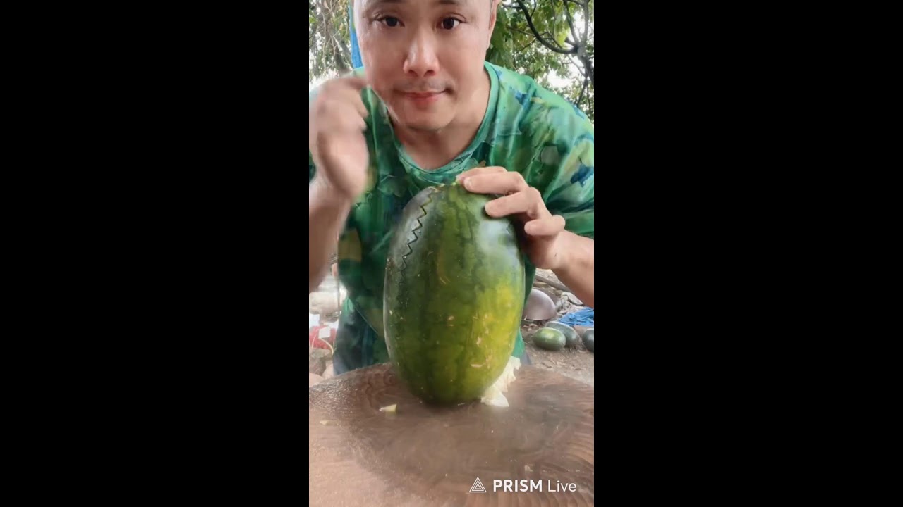 how to cut perfect watermelon fruit by funny man