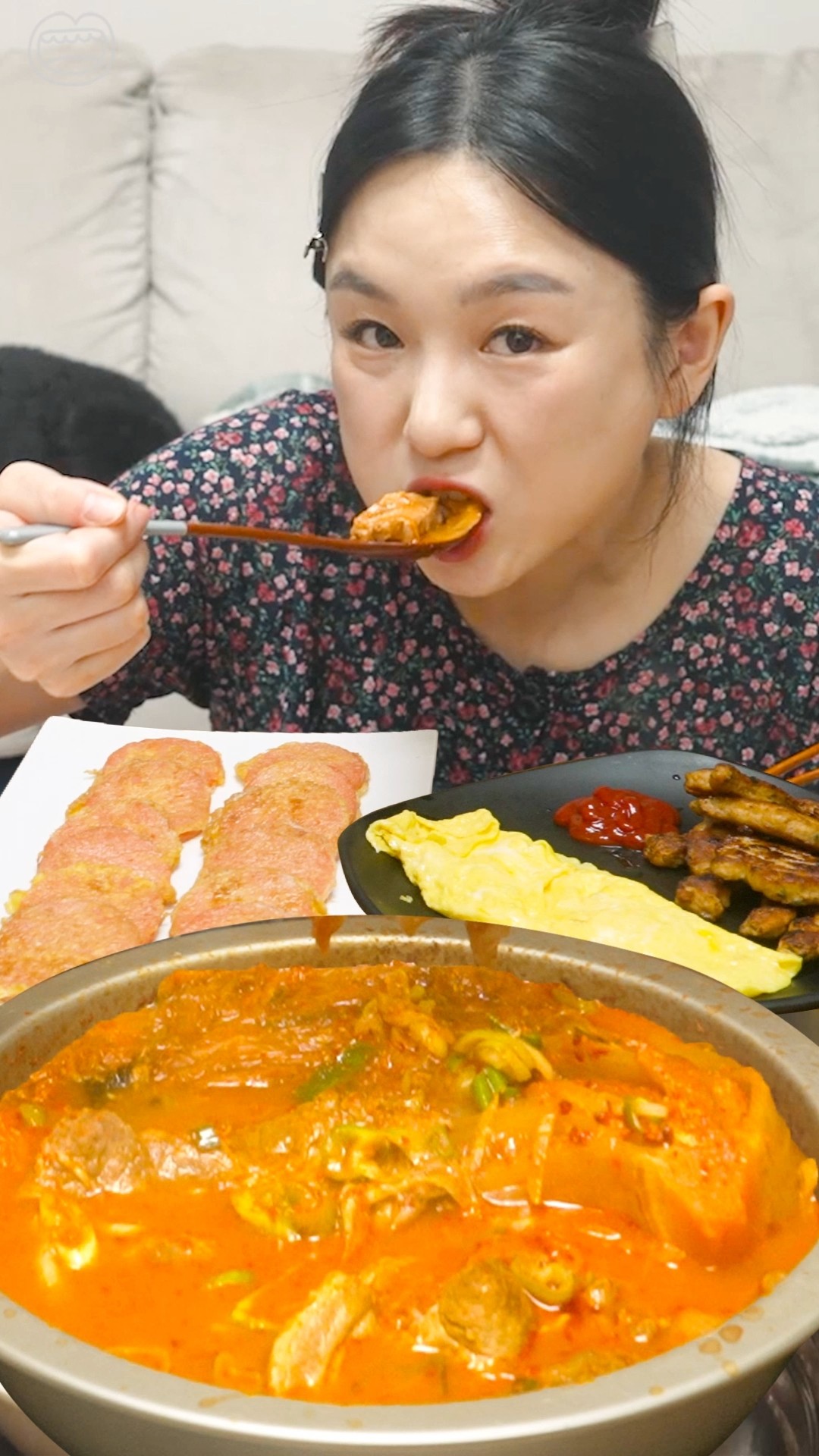 오늘의 집밥! 김치찌개,분홍소세지