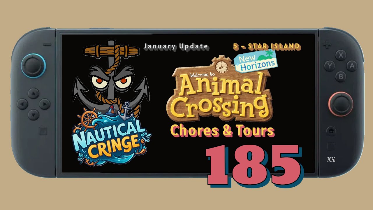 Animal Crossing (NS2; 2026 Update): Daily Chores & Tours, Episode 185! January 18. (Bug/Hotel Room)