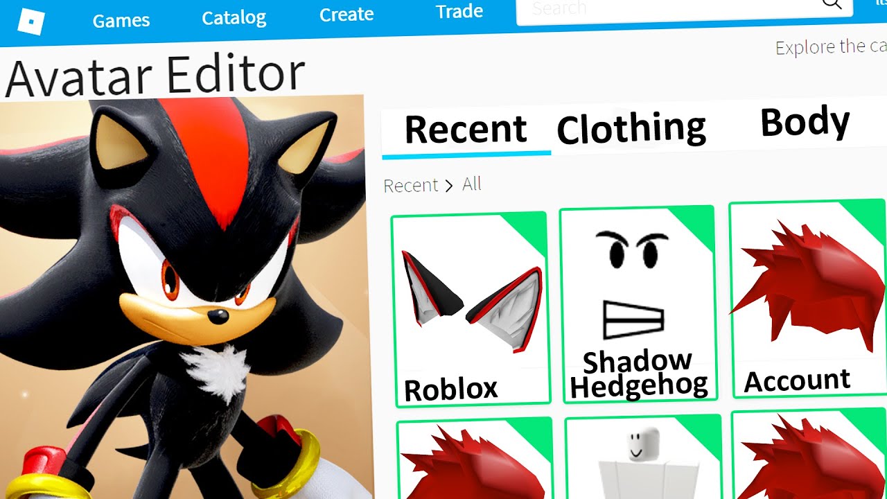 How to make MAJIN SONIC in ROBLOX #roblox #robloxavatar #roblo