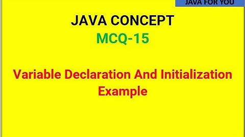 Java variable declaration and initialization with simple example program MCQ in Tamil|java for you