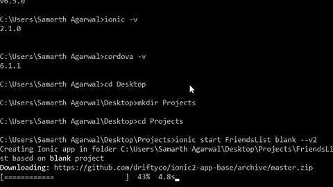 Getting Started with Ionic v2/v3 and Parse Server : Creating Ionic 2 Apps
