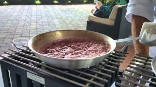 Chef At Glenfored Estates Cooking Cherries Jubilee