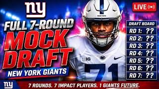 Live Giants Mock Draft | Full 7 Rounds!