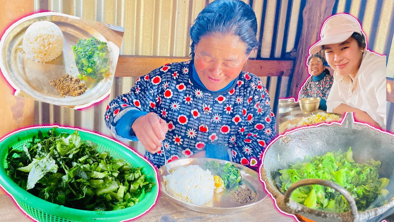 Village organic lifestyle / Aja chai ma Amalai tamako tarkari banayara khuwaudaixu 🥰@Raisibling 