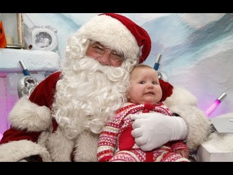 Funny Babies Reaction to Meeting Santa for the first time -  Cute Baby Videos