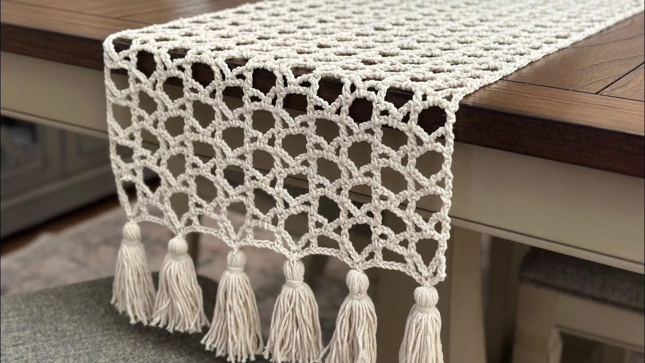 Zincir işi boho masa örtüsü yapılışı