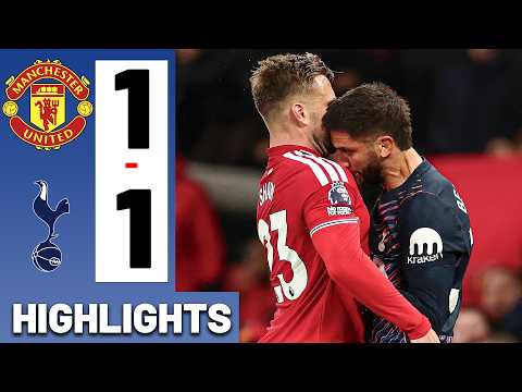 Manchester United vs Tottenham 1-1 • Bentancur RED CARD & Mbeumo Goal - Highlights Premier League