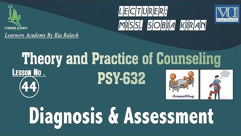 Theory and Practice of Counseling (PSY632) VU Urdu | Lecture No. 44 | Learners Academy By Bia Baloch