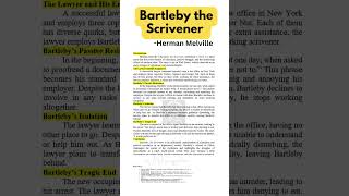 Herman Melville - Bartleby the Scrivener | Instant Essay for Exam success @ARsummaryguidance |notes