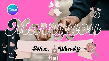 How to Create Wedding Invitation Card with Animation | Canva tutorial